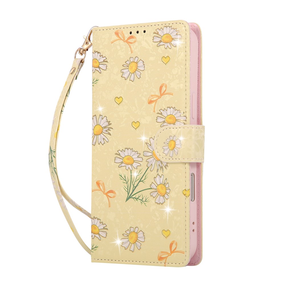  iPhone 17 Pro Max Fodral RFID Läder Yellow Daisy - Teknikhallen.se