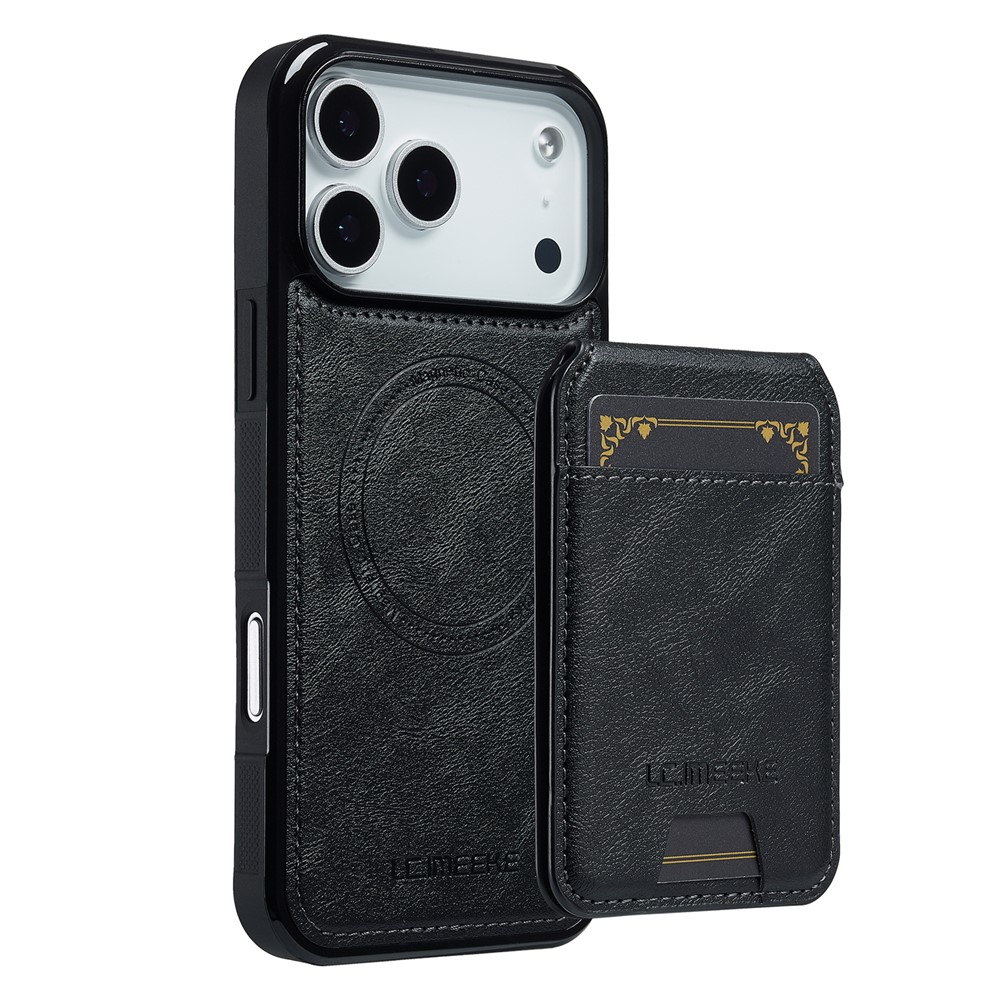 LC.IMEEKE LC.IMEEKE iPhone 17 Pro Max Skal Med Avtagbar Korthållare Läder - Teknikhallen.se