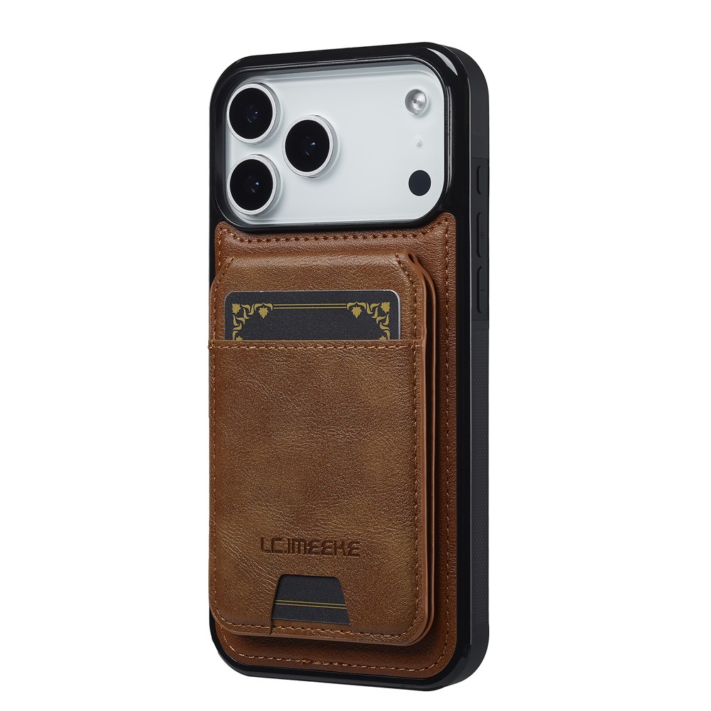 LC.IMEEKE LC.IMEEKE iPhone 17 Pro Max Skal Med Avtagbar Korthållare Läder - Teknikhallen.se