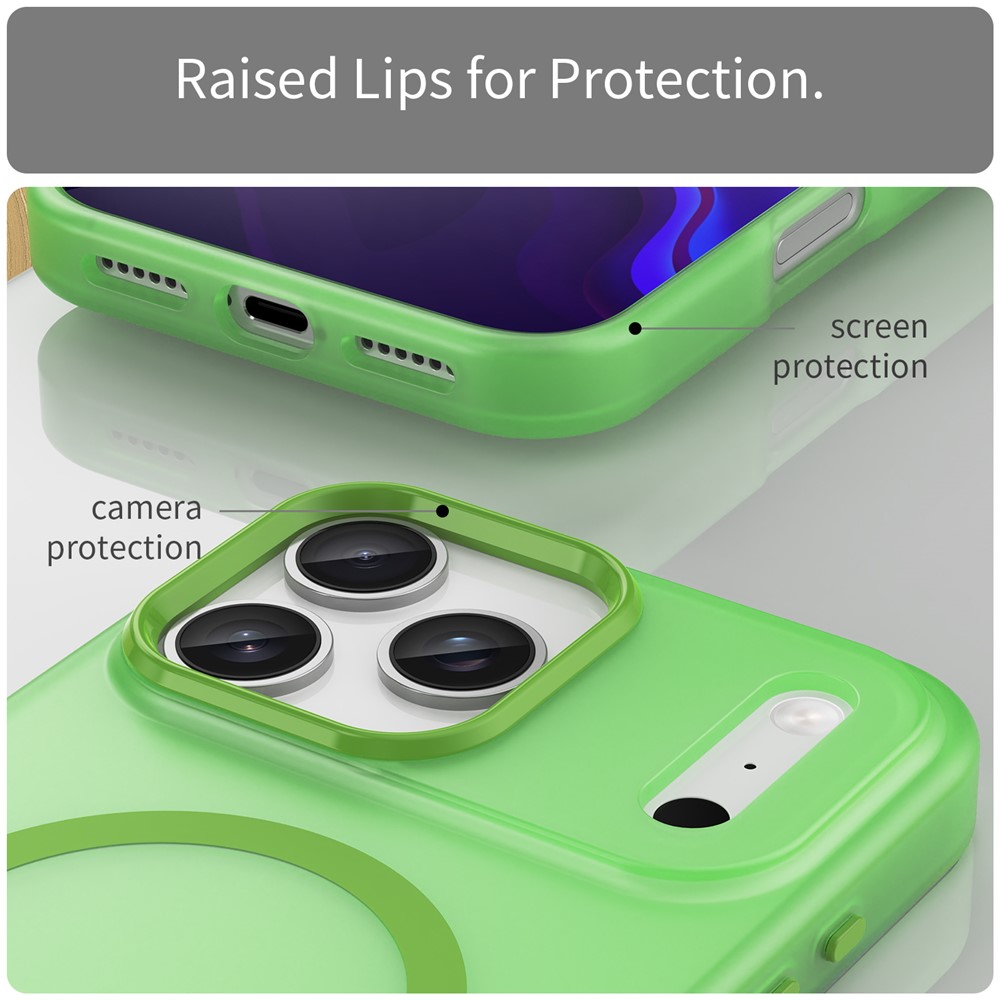  iPhone 17 Pro Max Skal MagSafe Hybrid Grön - Teknikhallen.se