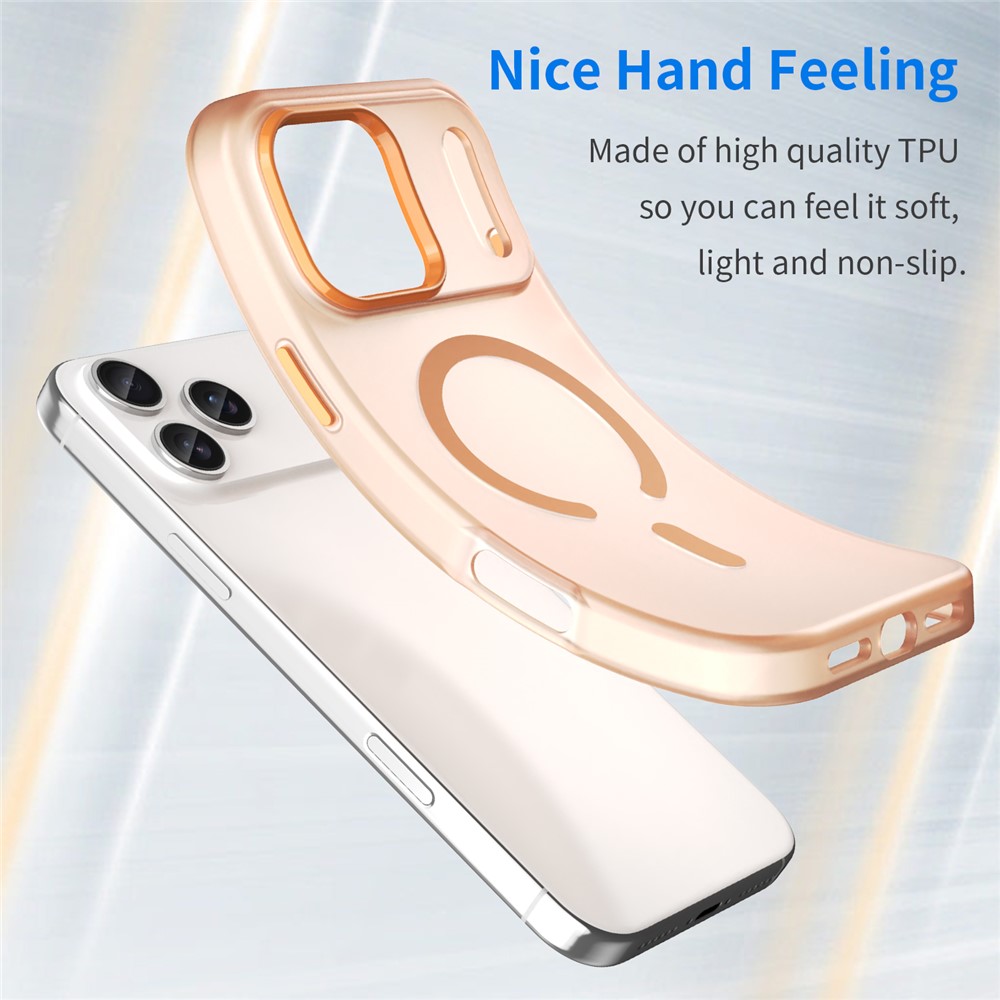  iPhone 17 Pro Max Skal MagSafe Hybrid Orange - Teknikhallen.se