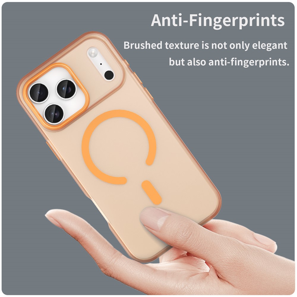  iPhone 17 Pro Max Skal MagSafe Hybrid Orange - Teknikhallen.se