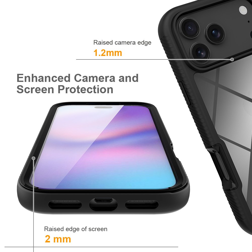  iPhone 17 Pro Max Skal 360 Hybrid Defense Svart - Teknikhallen.se