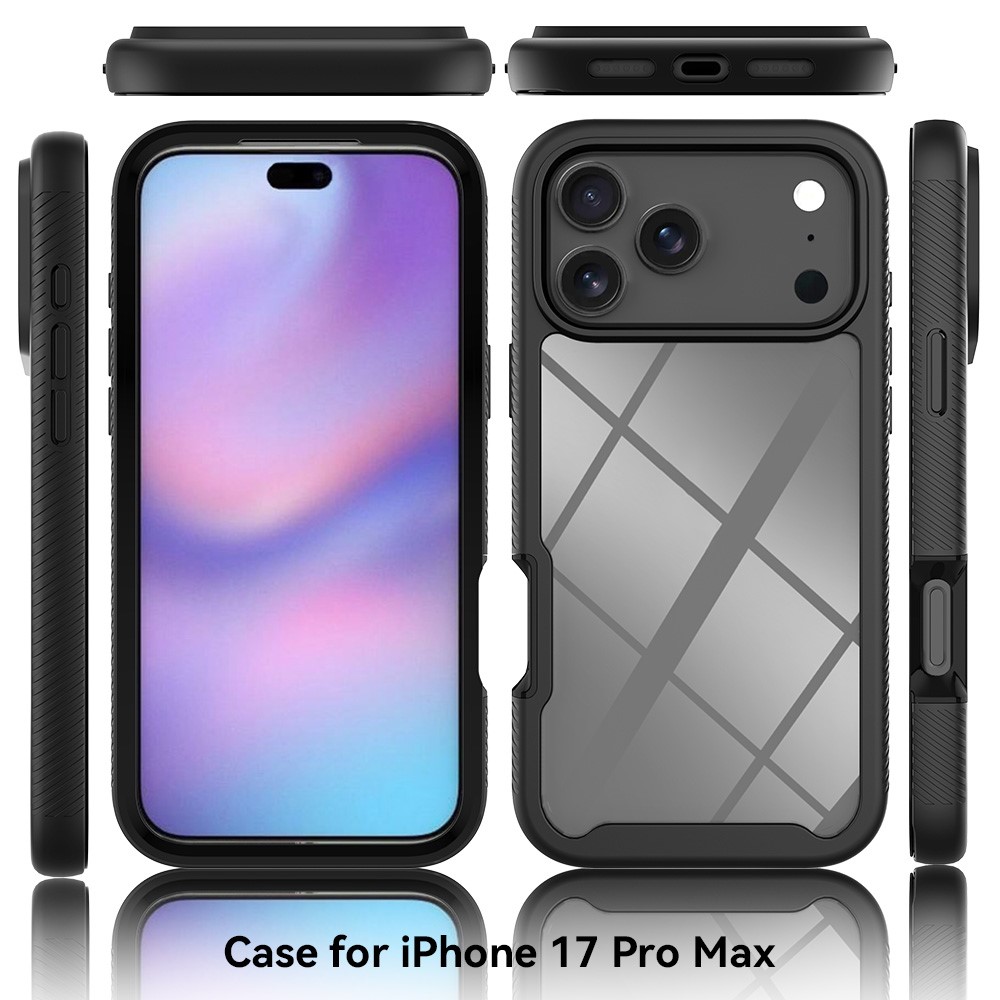  iPhone 17 Pro Max Skal Hybrid Shockproof Svart - Teknikhallen.se