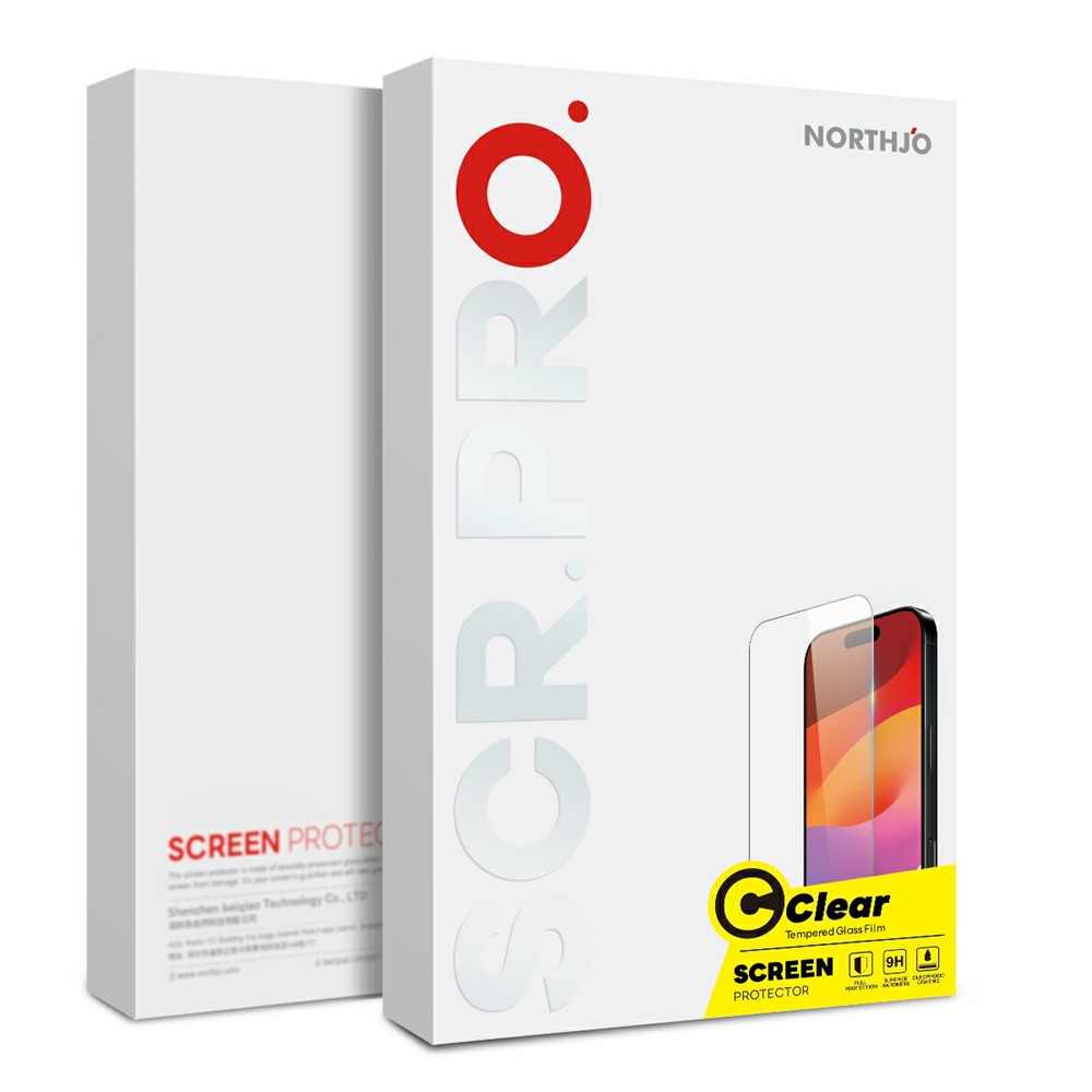 NORTHJO NORTHJO iPhone 17 Pro Max 2-PACK Skärmskydd Härdat Glas - Teknikhallen.se