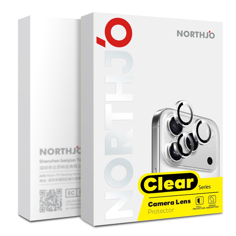 NORTHJO NORTHJO iPhone 17 Pro Max / 17 Pro Linsskydd Härdat Glas - Teknikhallen.se