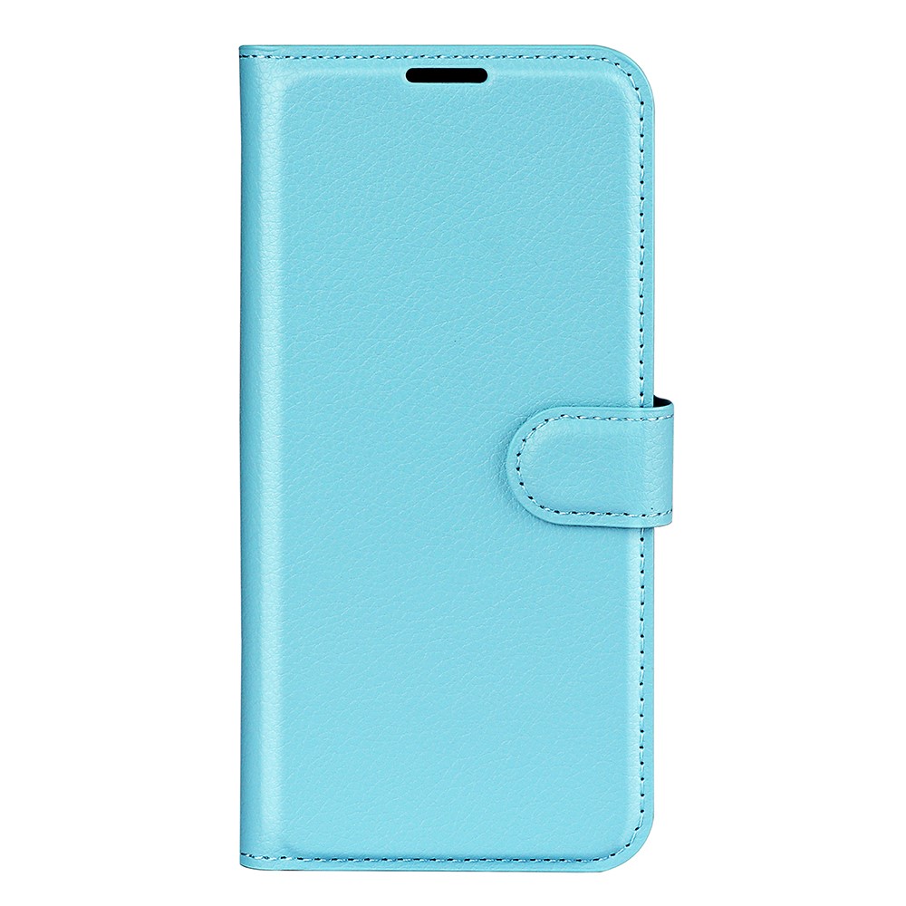  iPhone 17 Air Fodral Litchi Läder Blå - Teknikhallen.se