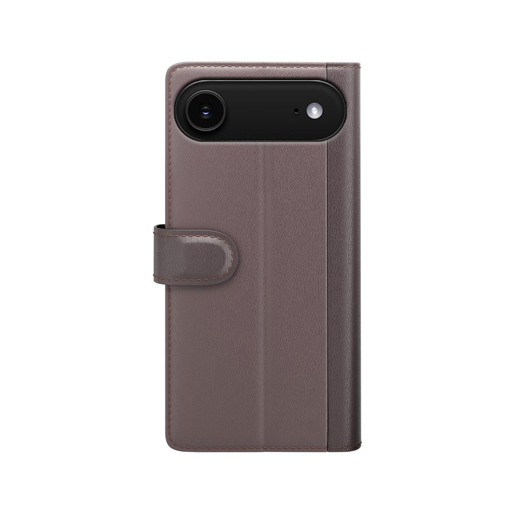  iPhone 17 Air Fodral Premium Äkta Läder Brun - Teknikhallen.se