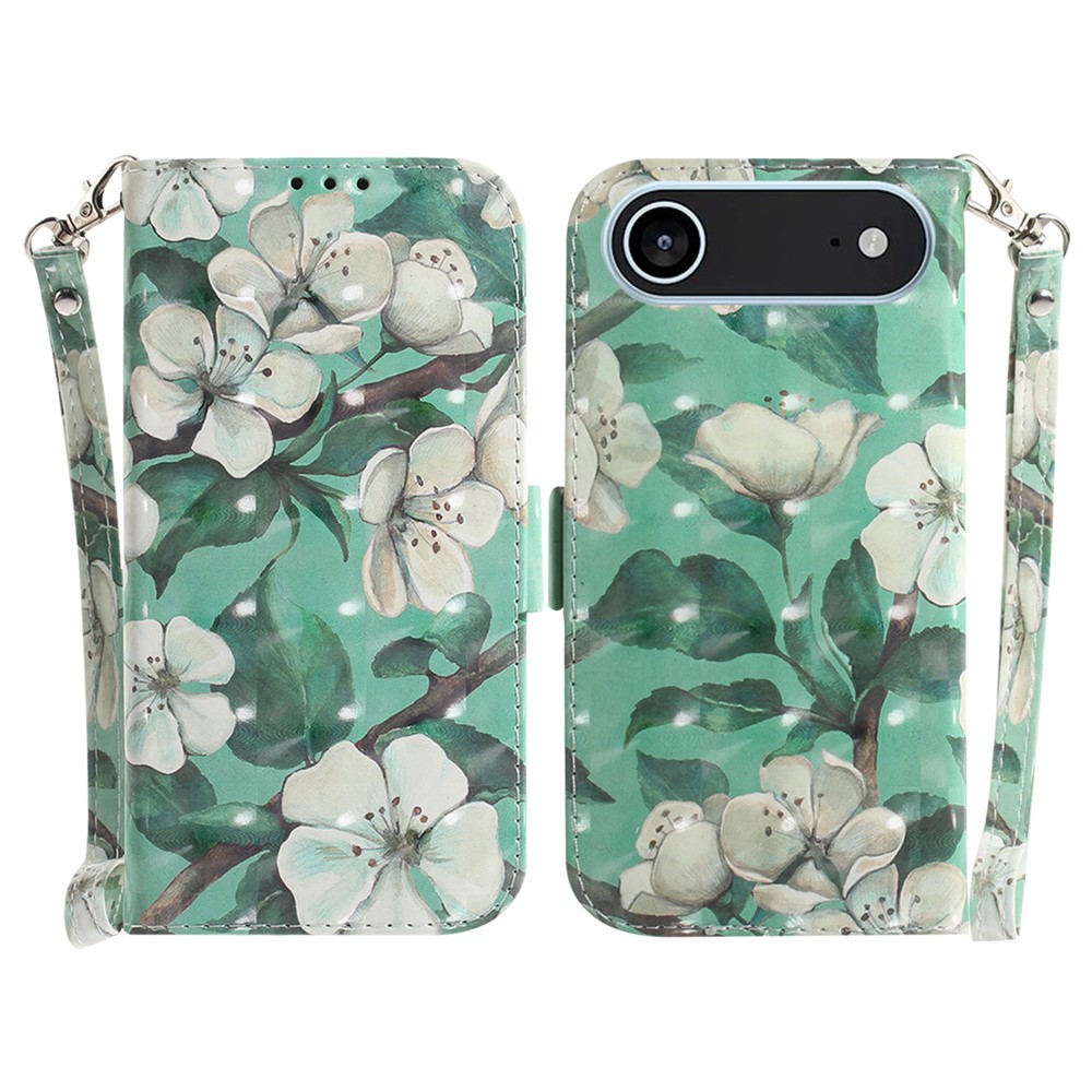  iPhone 17 Air Fodral Med Tryck Vita Blommor - Teknikhallen.se