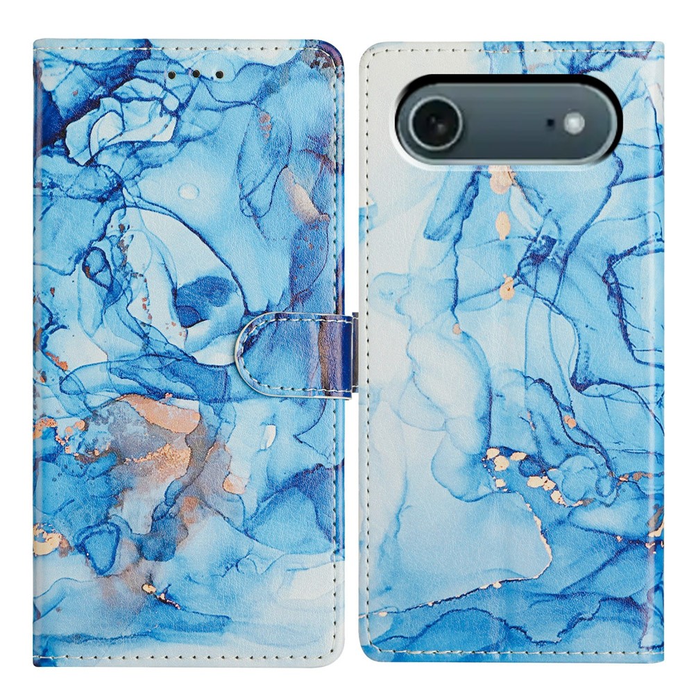  iPhone 17 Air Fodral Med Tryck Blå Marmor - Teknikhallen.se