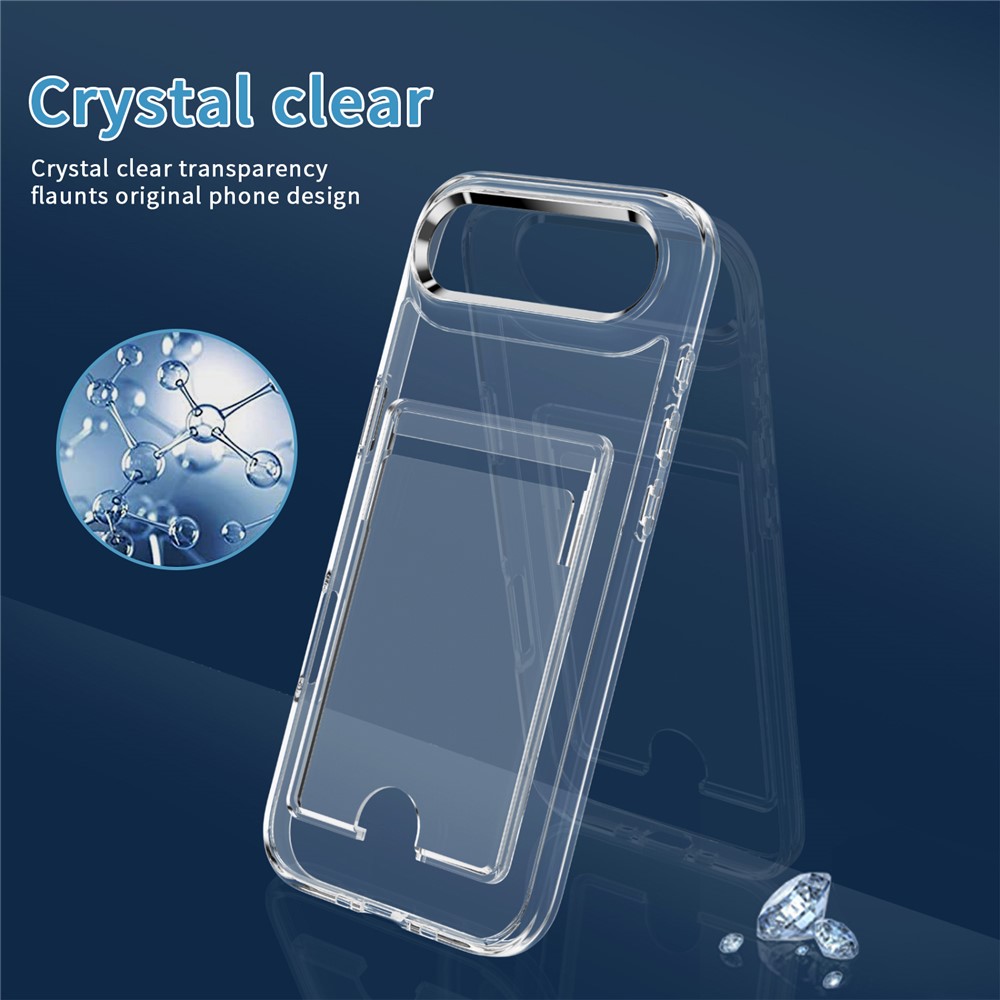  iPhone 17 Air Skal Med Kortfack Transparent - Teknikhallen.se