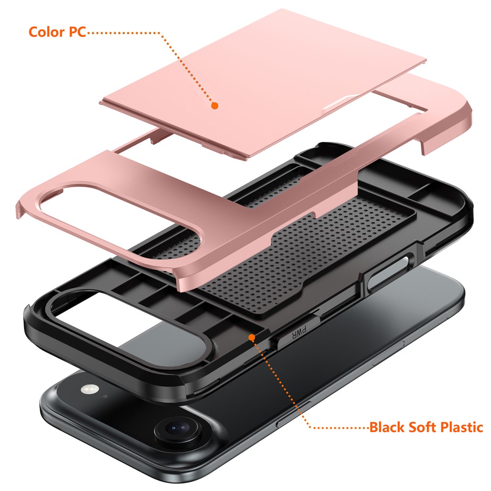  iPhone 17 Air Skal Hybrid Med Kortfack Blå - Teknikhallen.se