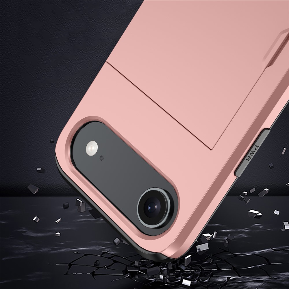  iPhone 17 Air Skal Hybrid Med Kortfack Guld - Teknikhallen.se