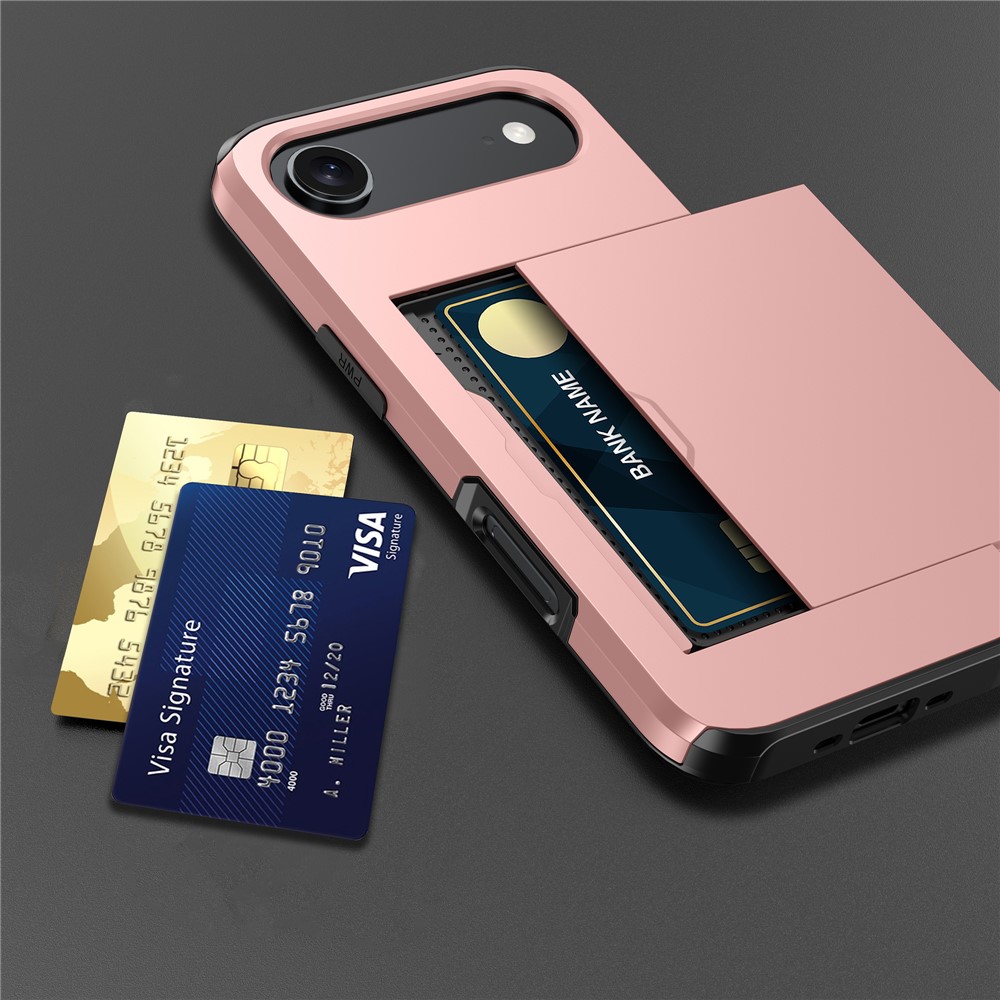  iPhone 17 Air Skal Hybrid Med Kortfack Grå - Teknikhallen.se