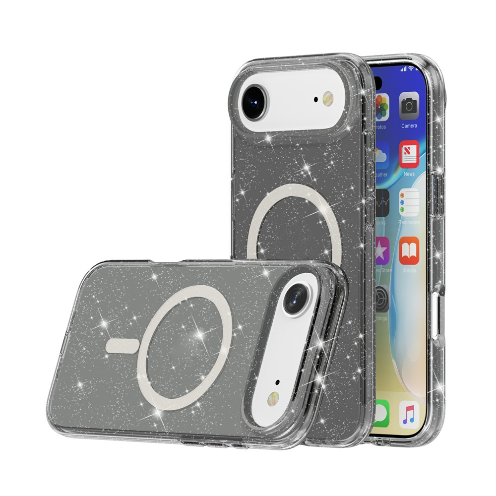  iPhone 17 Air Skal MagSafe Glitter Svart - Teknikhallen.se