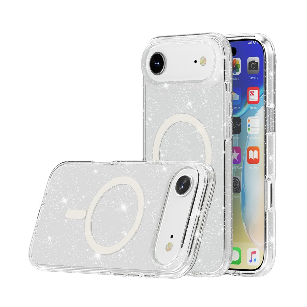  iPhone 17 Air Skal MagSafe Glitter Transparent - Teknikhallen.se