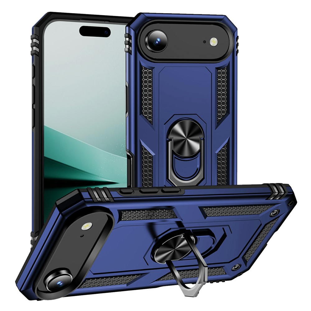  iPhone 17 Air Skal Shockproof Hybrid Ring Blå - Teknikhallen.se