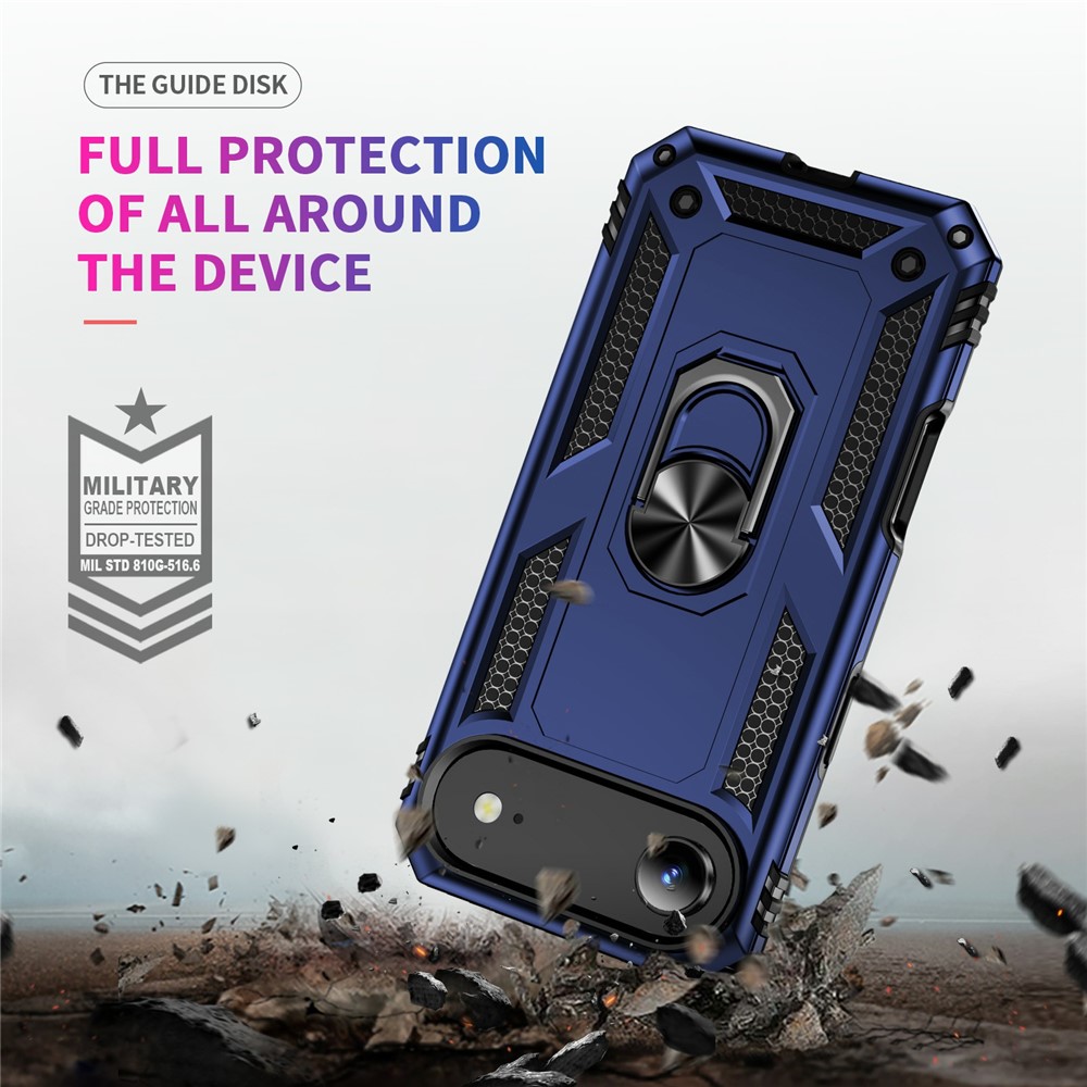  iPhone 17 Air Skal Shockproof Hybrid Ring Blå - Teknikhallen.se