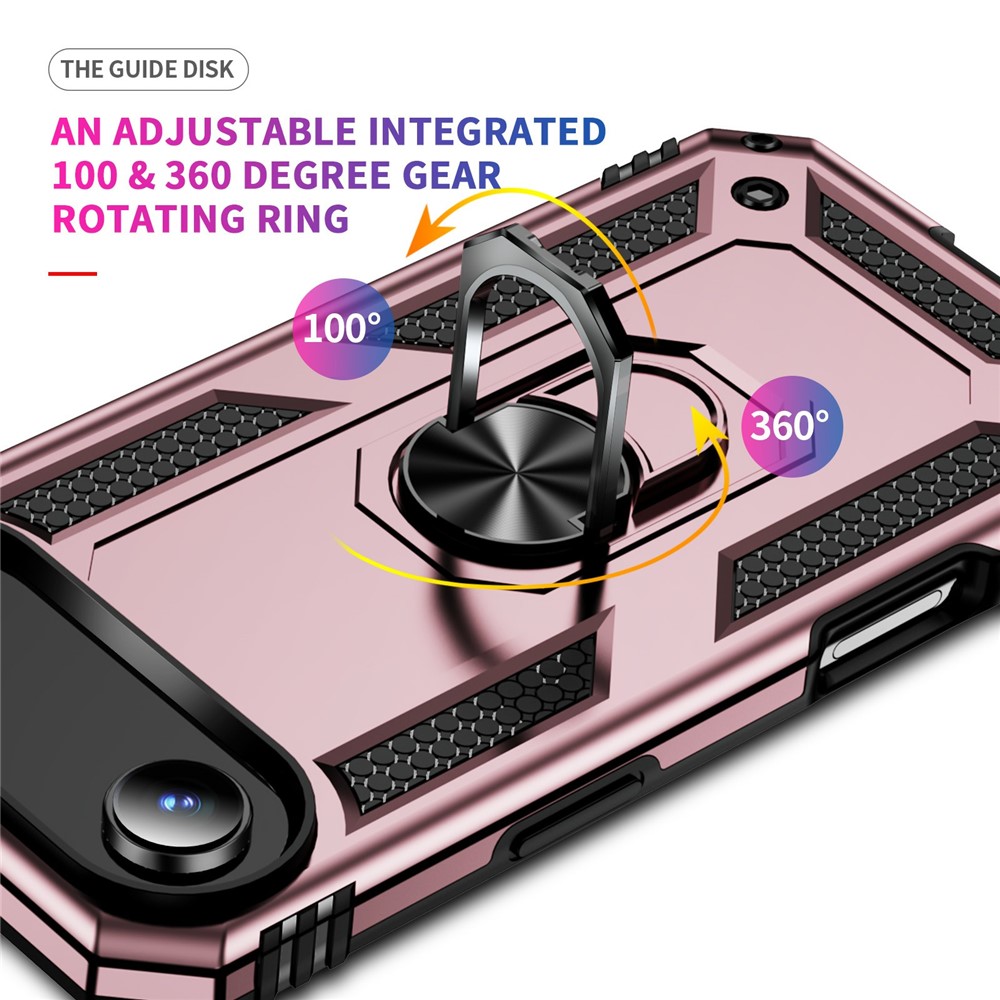  iPhone 17 Air Skal Shockproof Hybrid Ring Roséguld - Teknikhallen.se