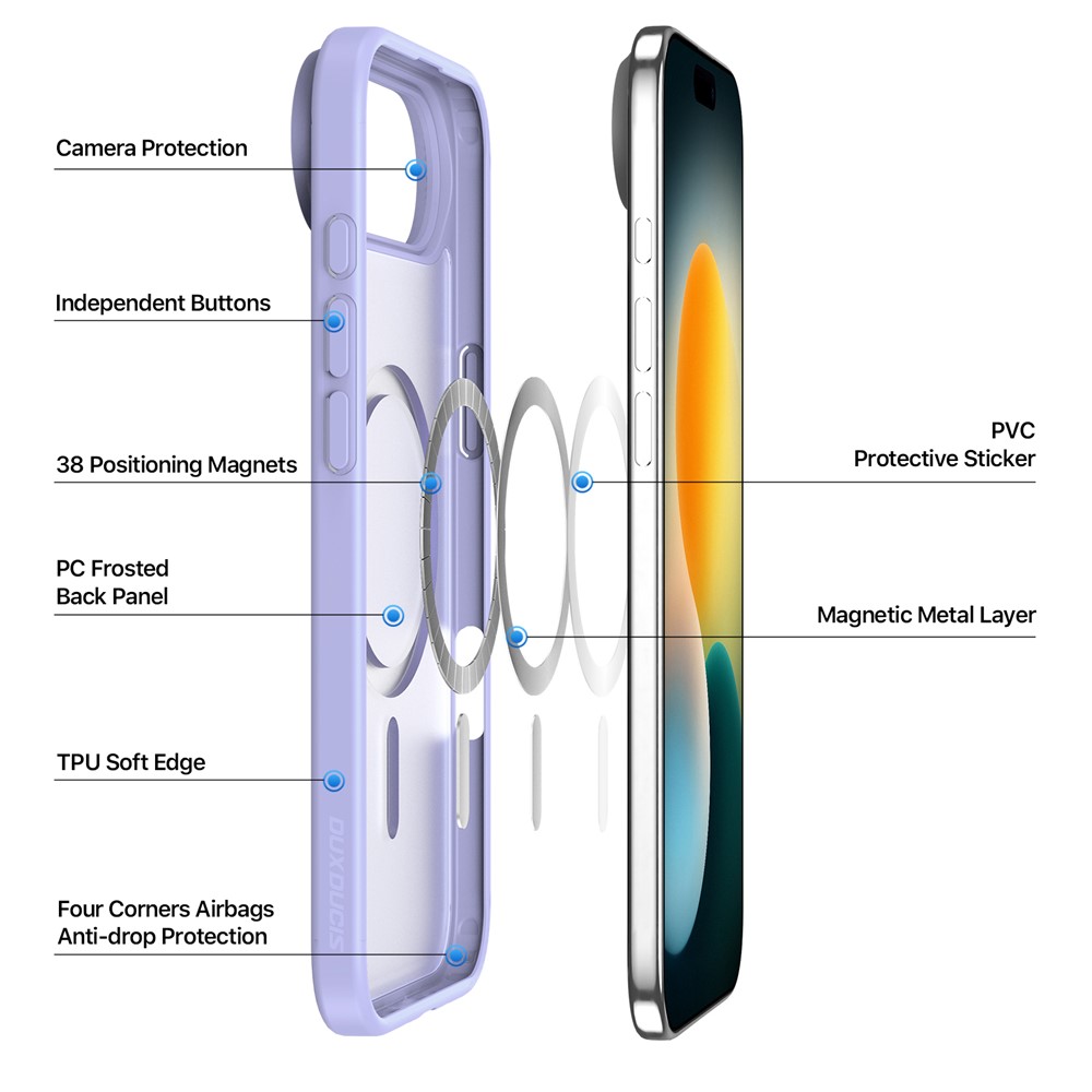DUX DUCIS DUX DUCIS iPhone 17 Air Skal MagSafe Yind Series Lila - Teknikhallen.se