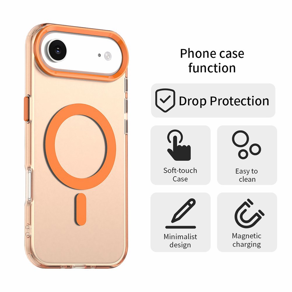  iPhone 17 Air Skal Magsafe Hybrid Orange - Teknikhallen.se