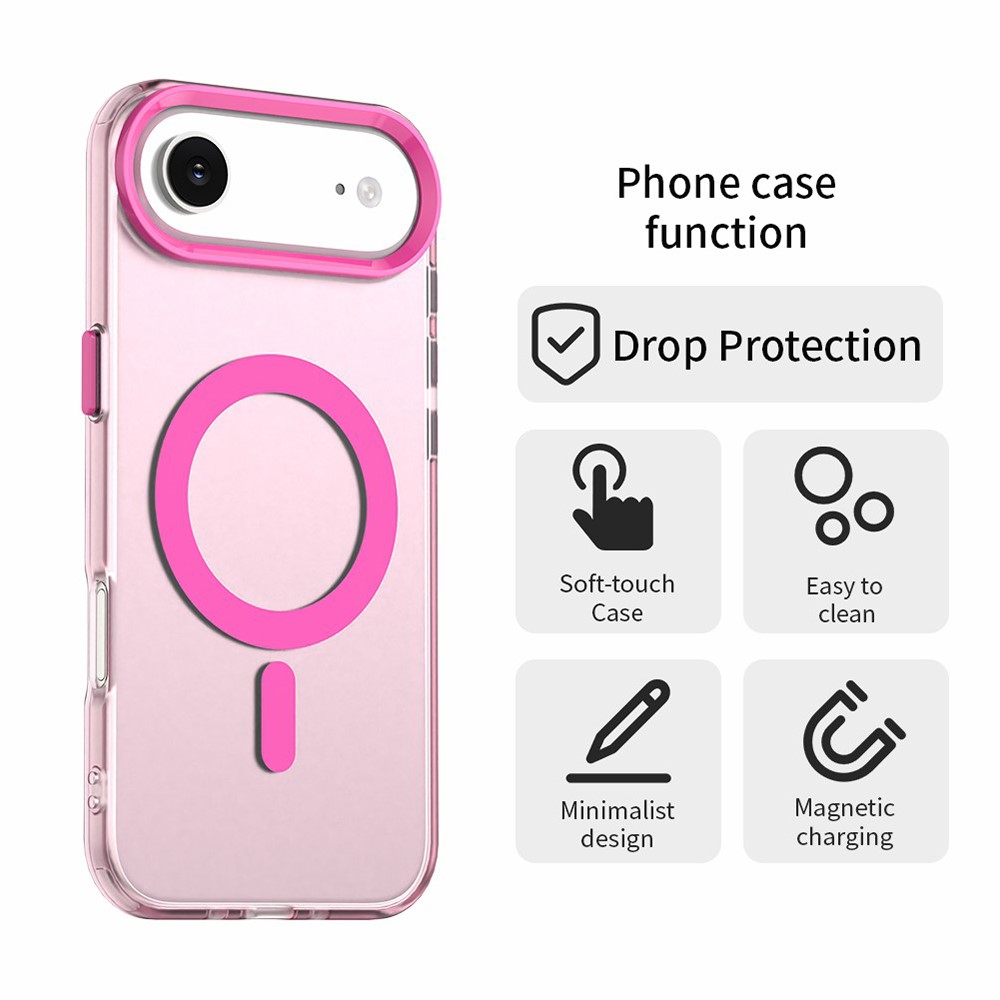  iPhone 17 Air Skal Magsafe Hybrid Rosa - Teknikhallen.se