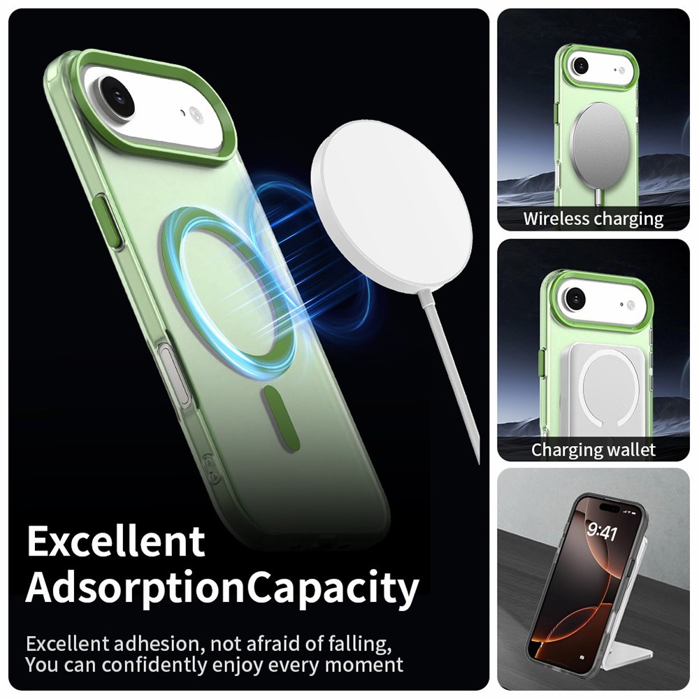  iPhone 17 Air Skal Magsafe Hybrid Grön - Teknikhallen.se