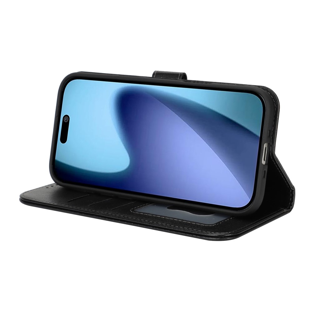  iPhone 17 Air Fodral Läder Svart - Teknikhallen.se