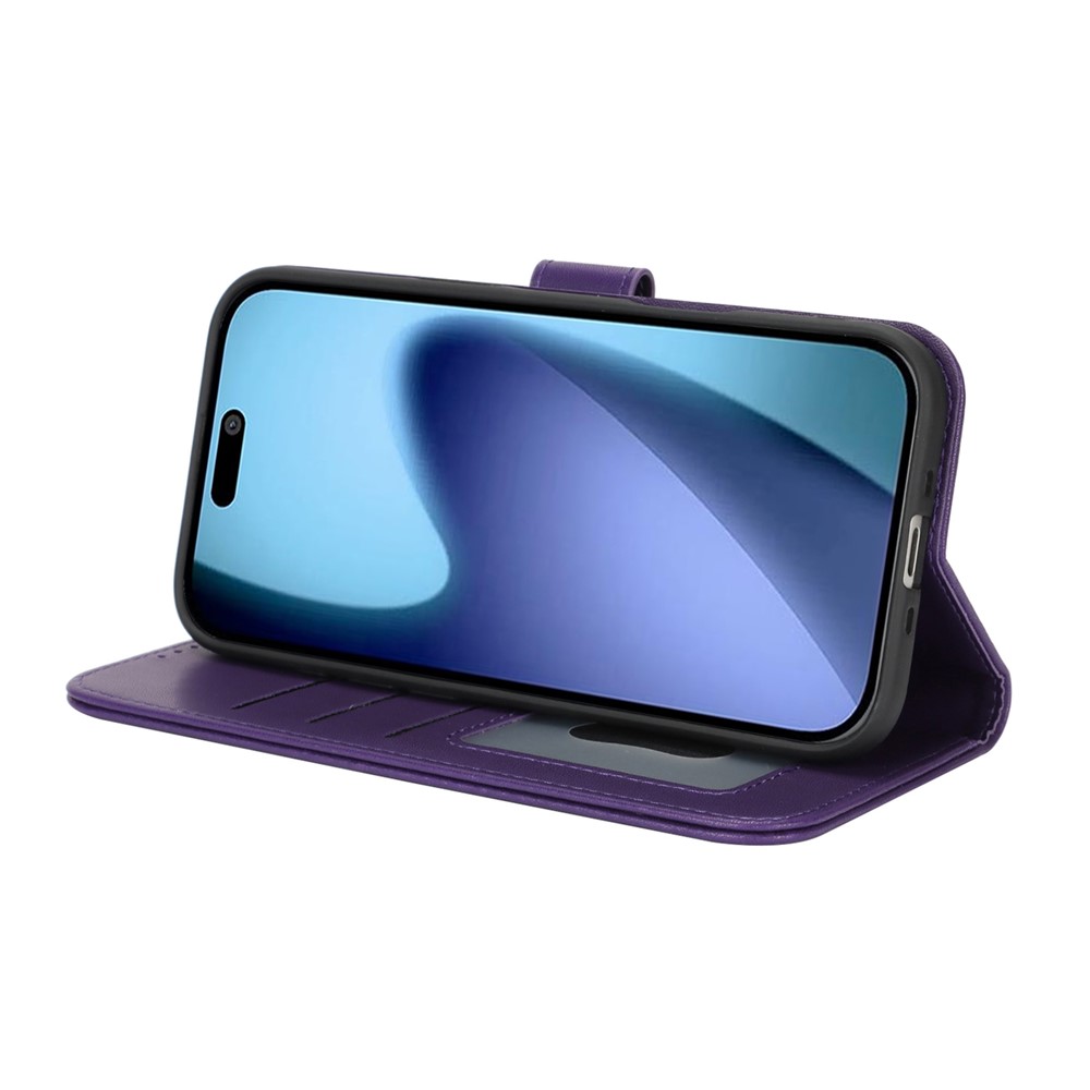  iPhone 17 Air Fodral Läder Lila - Teknikhallen.se