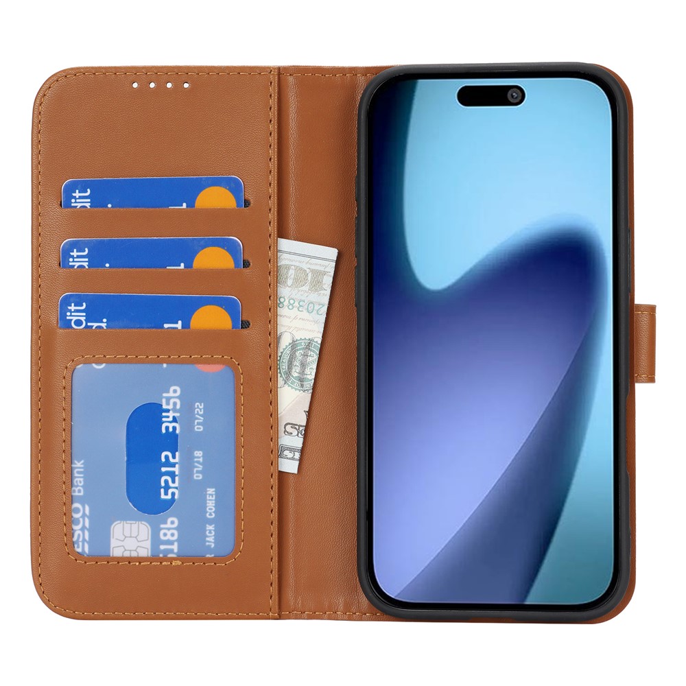  iPhone 17 Air Fodral Läder Brun - Teknikhallen.se