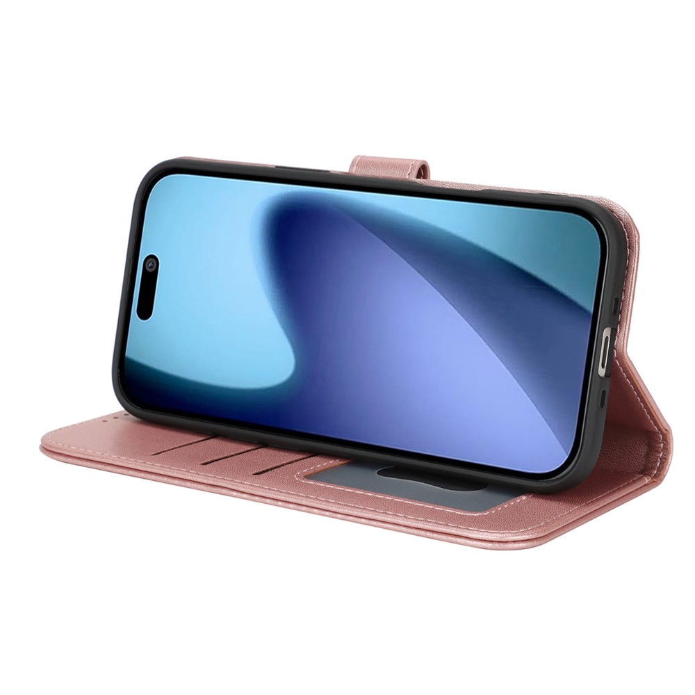  iPhone 17 Air Fodral Läder Roséguld - Teknikhallen.se