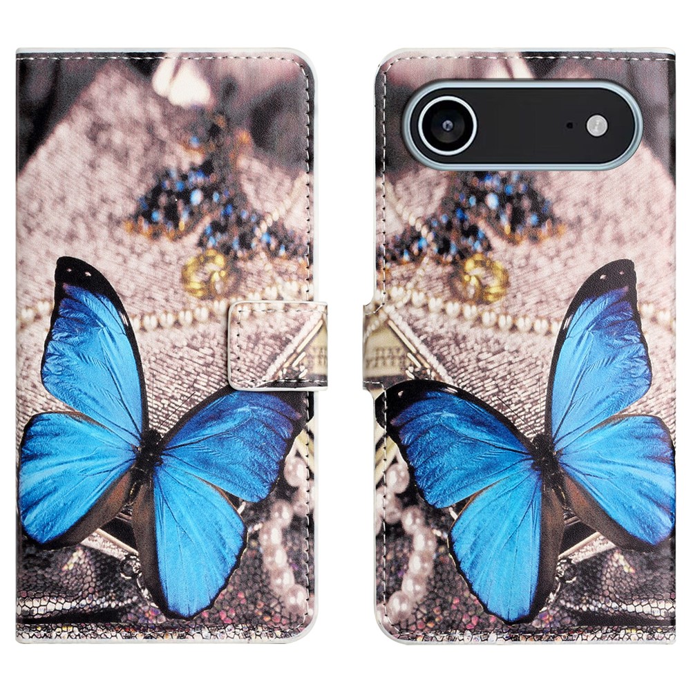  iPhone 17 Air Fodral Med Tryck Blå Fjäril - Teknikhallen.se
