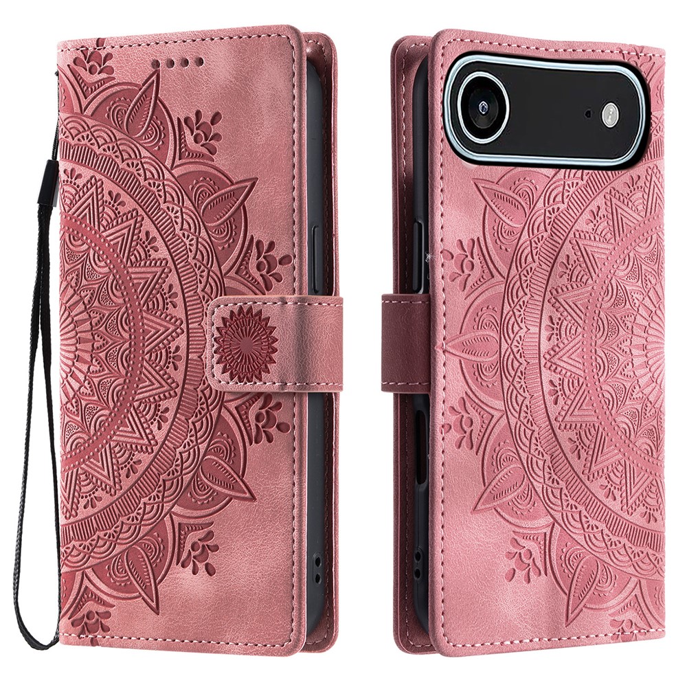  iPhone 17 Air Fodral Mandala Läder Roséguld - Teknikhallen.se