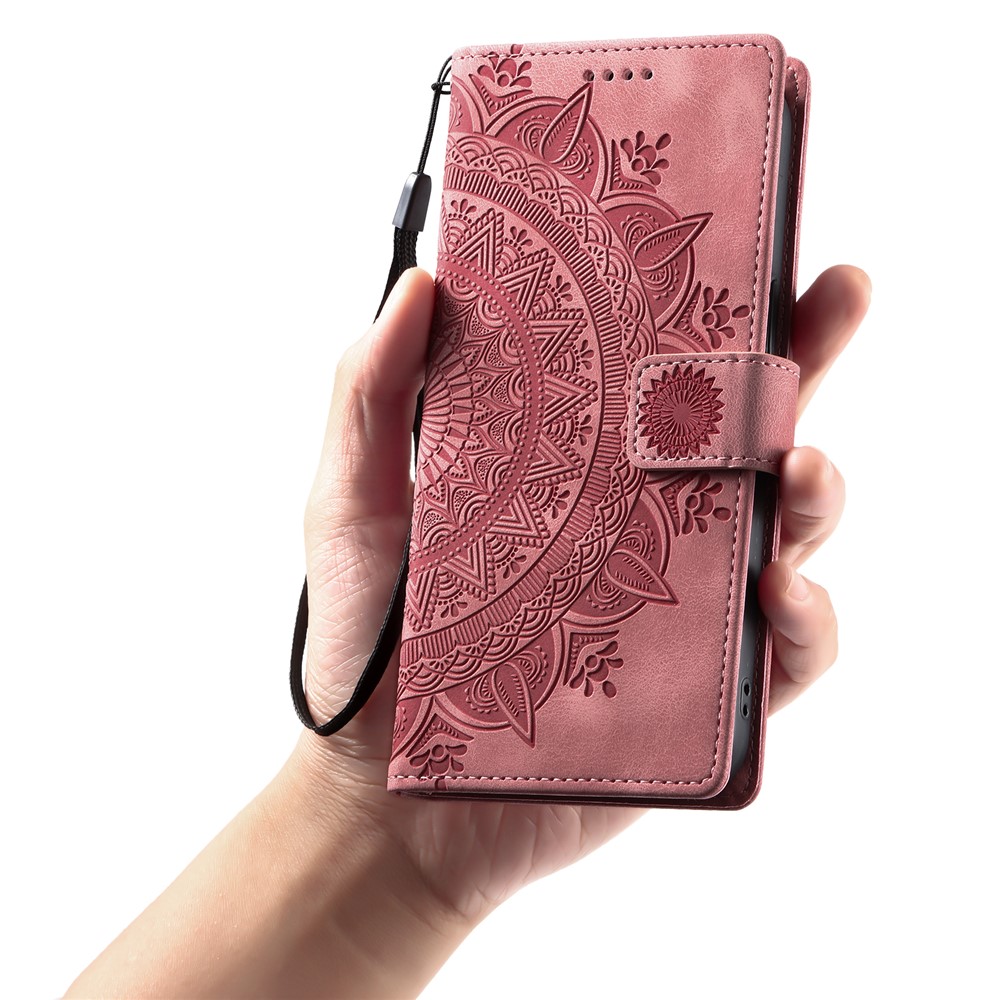  iPhone 17 Air Fodral Mandala Läder Roséguld - Teknikhallen.se