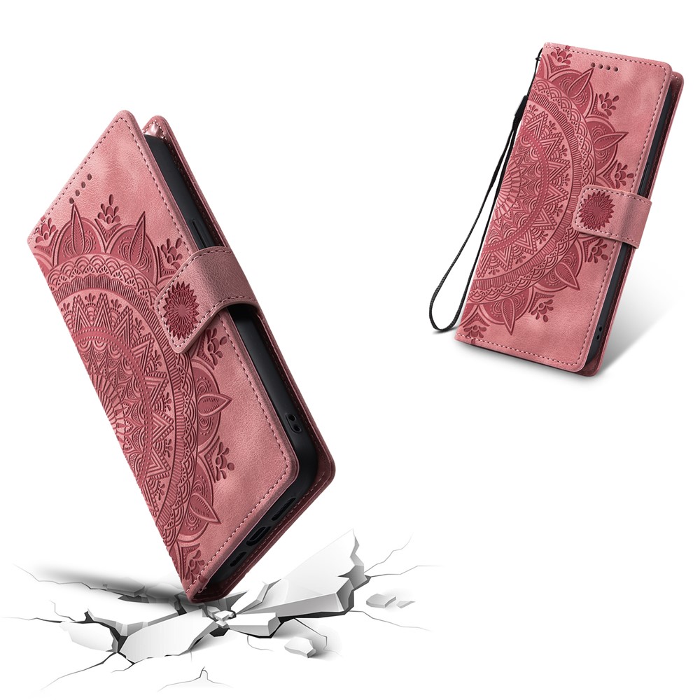  iPhone 17 Air Fodral Mandala Läder Roséguld - Teknikhallen.se