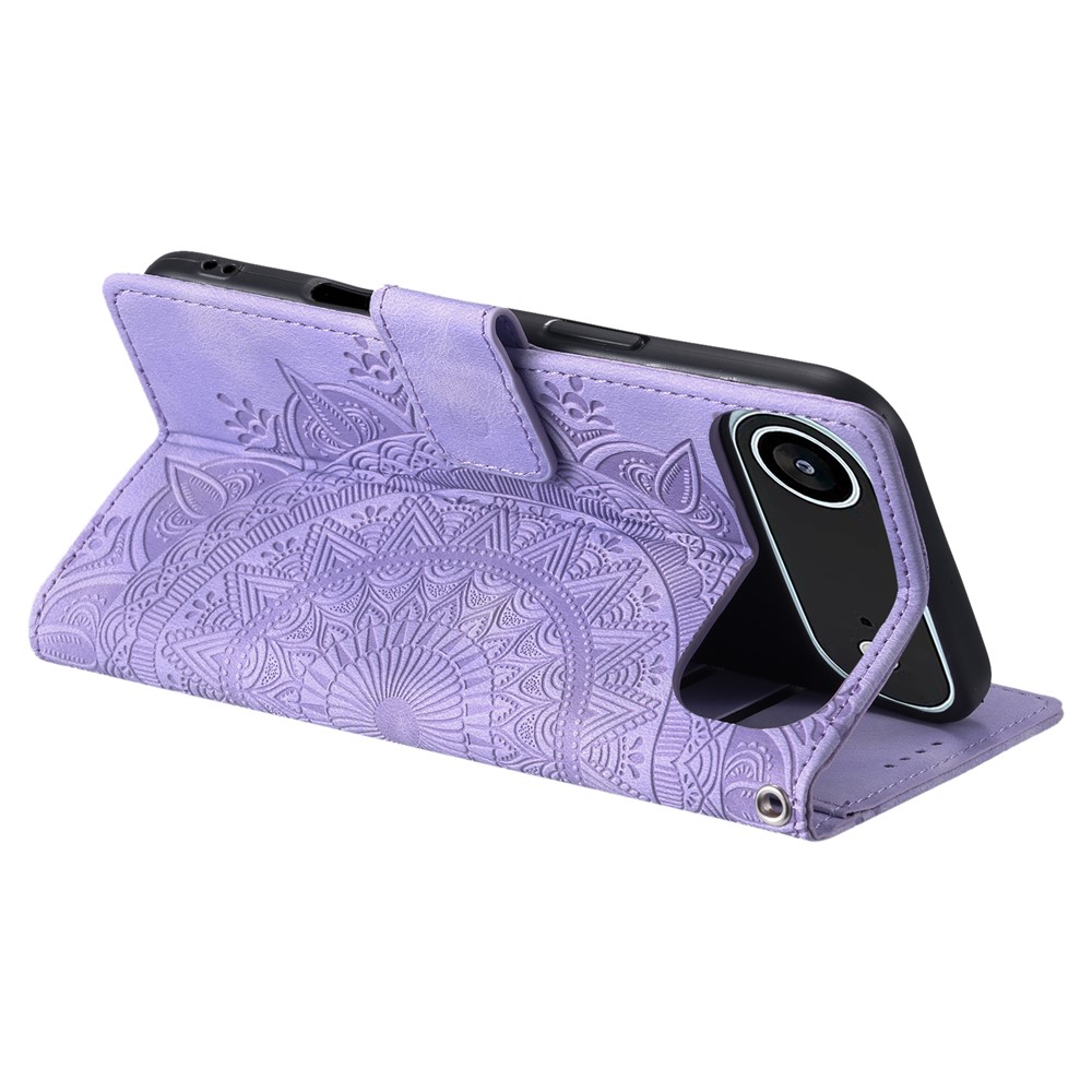  iPhone 17 Air Fodral Mandala Läder Lila - Teknikhallen.se