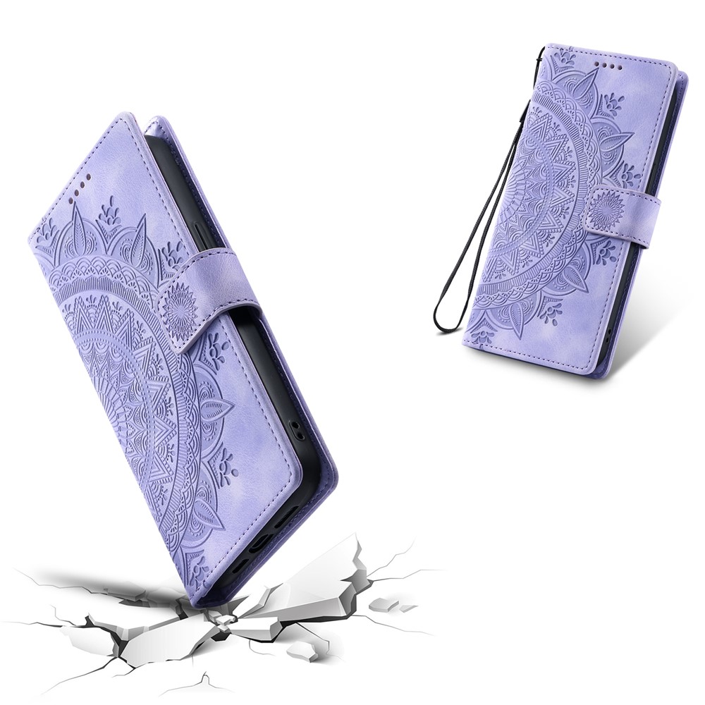  iPhone 17 Air Fodral Mandala Läder Lila - Teknikhallen.se