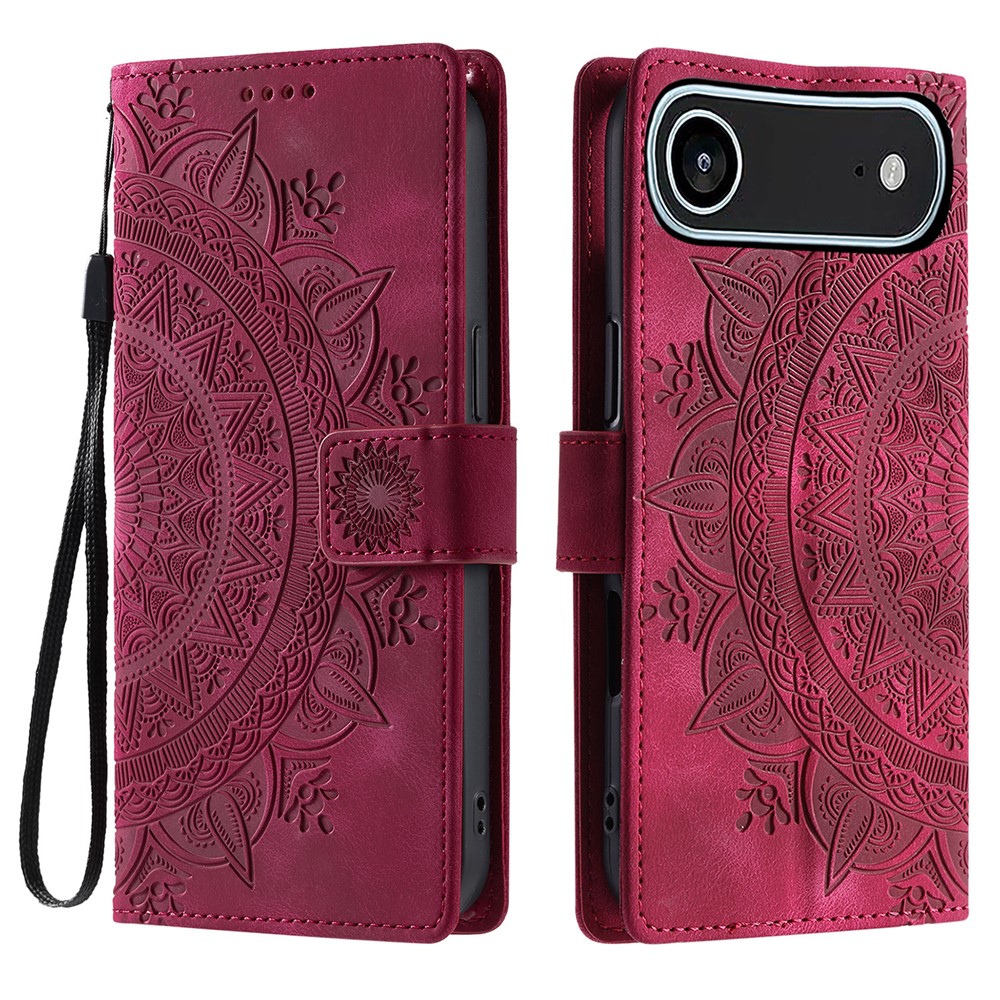  iPhone 17 Air Fodral Mandala Läder Rosa - Teknikhallen.se