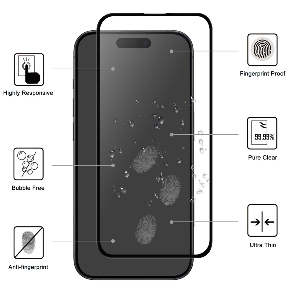  iPhone 17 Air Skärmskydd Heltäckande Härdat Glas - Teknikhallen.se