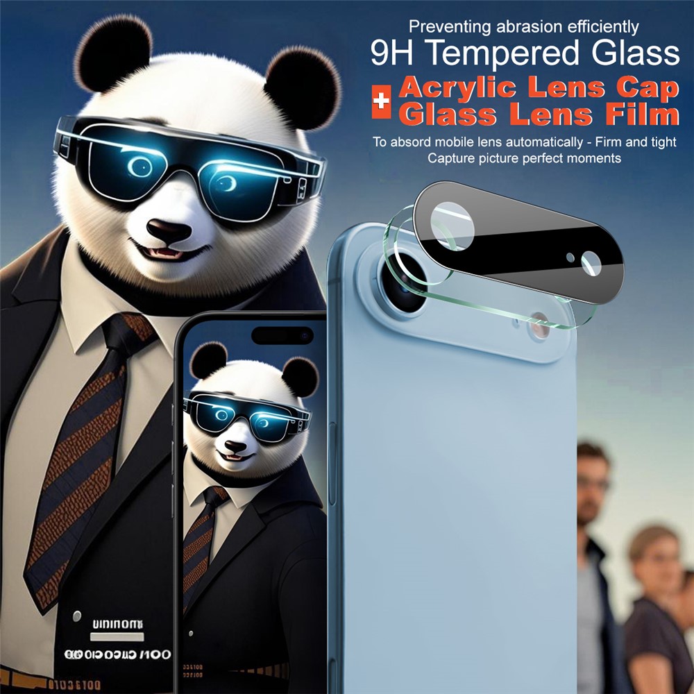 IMAK IMAK iPhone 17 Air Linsskydd Härdat Glas Svart - Teknikhallen.se