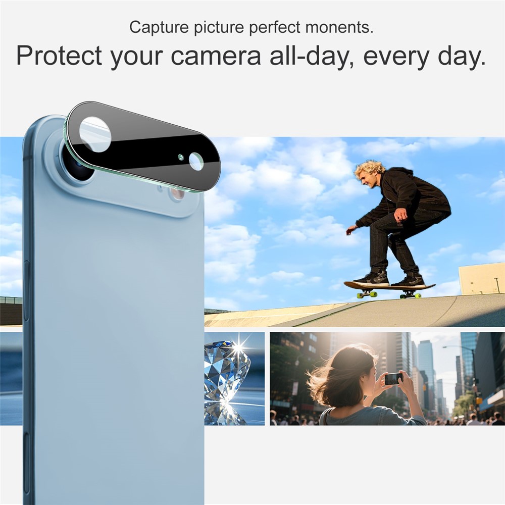 IMAK IMAK iPhone 17 Air Linsskydd Härdat Glas Svart - Teknikhallen.se