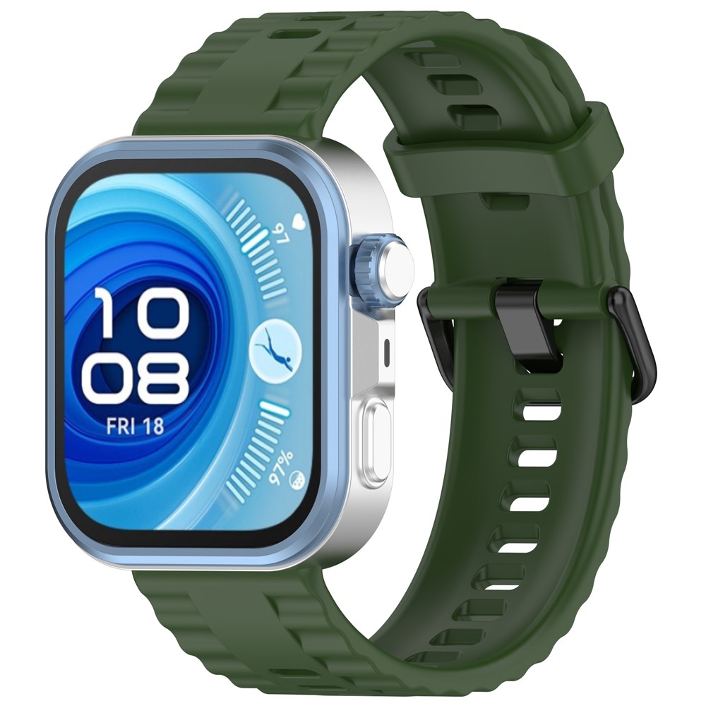  Huawei Watch Fit 4 Pro / 4 / 3 Armband Silikon Militär Grön - Teknikhallen.se