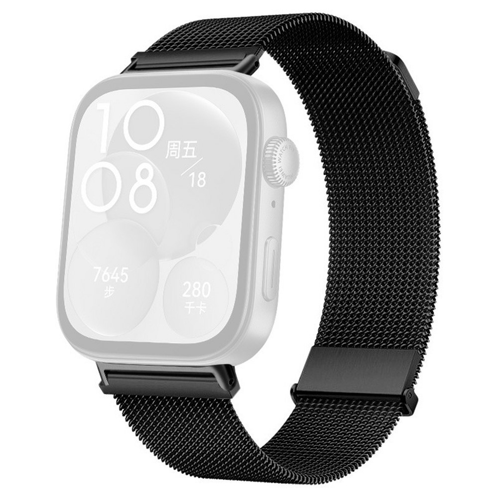  Huawei Watch Fit 4 Pro / 4 / 3 Klockarmband Milanese Svart - Teknikhallen.se