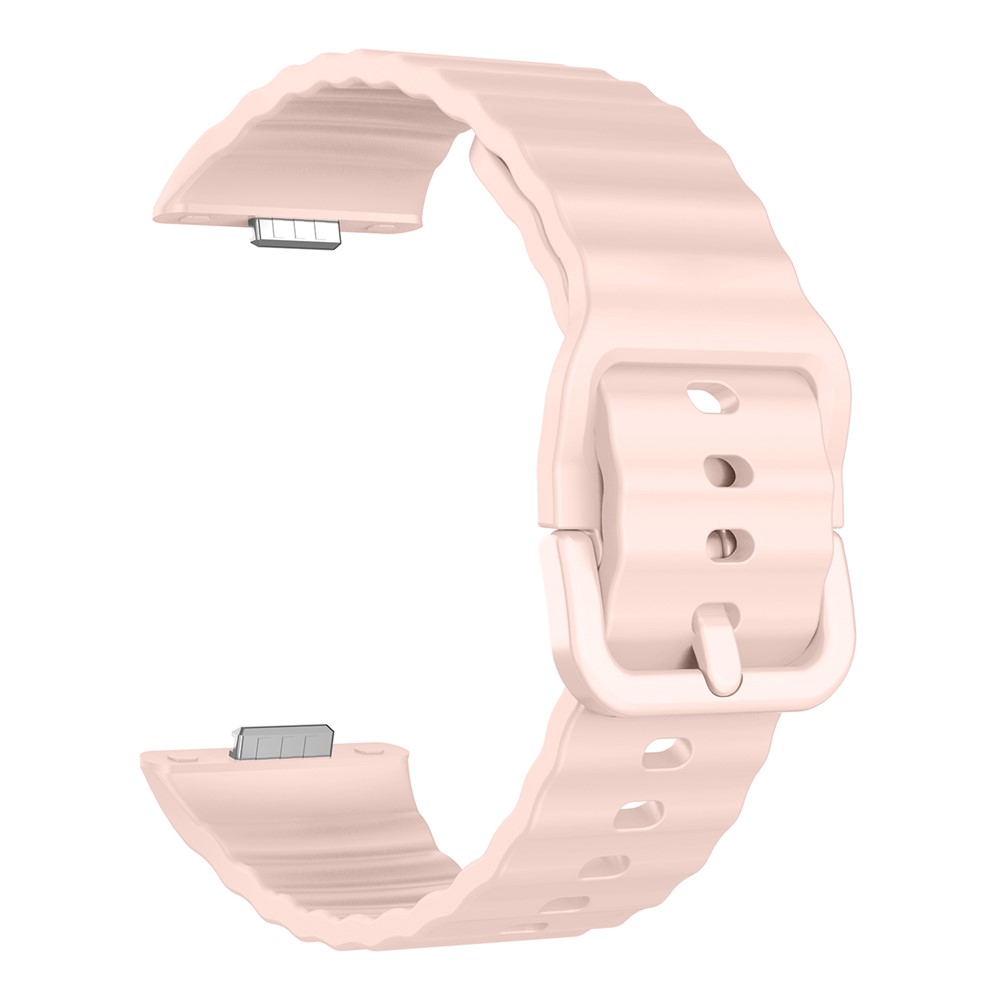 KALEBOL KALEBOL Huawei Watch Fit 4 Pro/4/3 Armband Wave Silikon Rosa - Teknikhallen.se