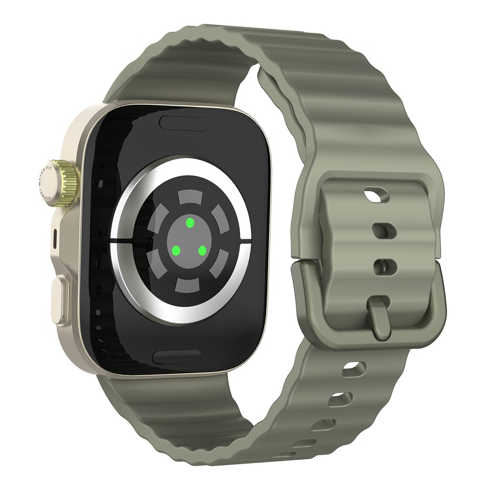 KALEBOL KALEBOL Huawei Watch Fit 4 Pro/4/3 Armband Wave Silikon Grön - Teknikhallen.se