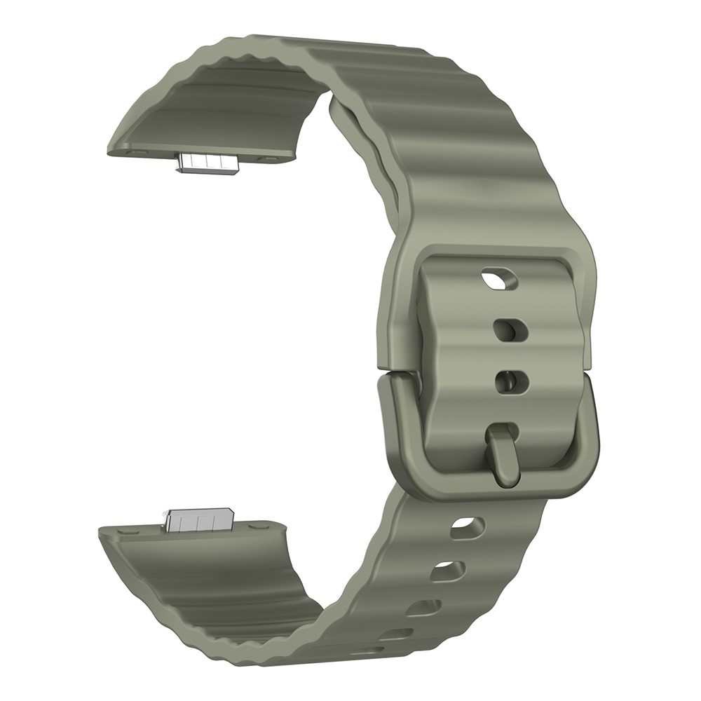 KALEBOL KALEBOL Huawei Watch Fit 4 Pro/4/3 Armband Wave Silikon Grön - Teknikhallen.se