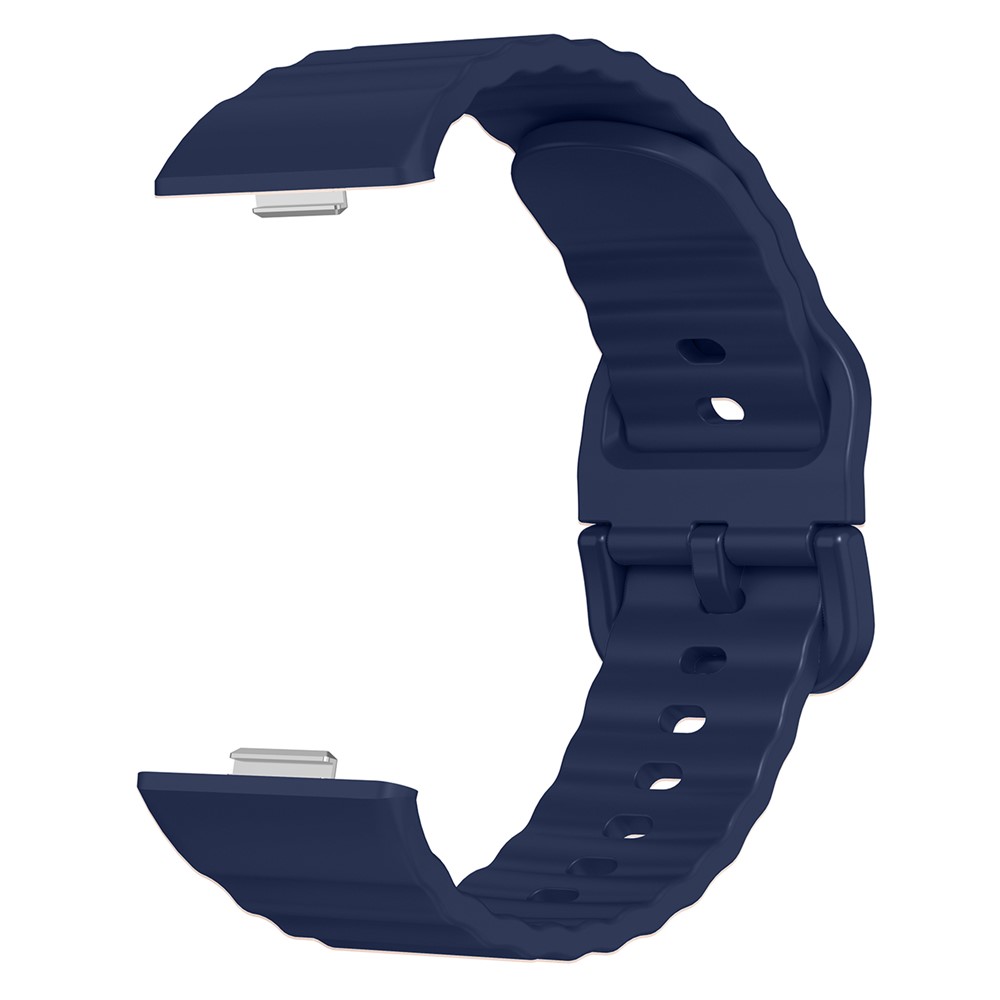 KALEBOL KALEBOL Huawei Watch Fit 4 Pro/4/3 Armband Wave Silikon Mörk Blå - Teknikhallen.se