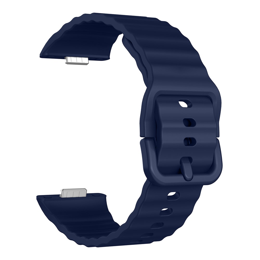 KALEBOL KALEBOL Huawei Watch Fit 4 Pro/4/3 Armband Wave Silikon Mörk Blå - Teknikhallen.se