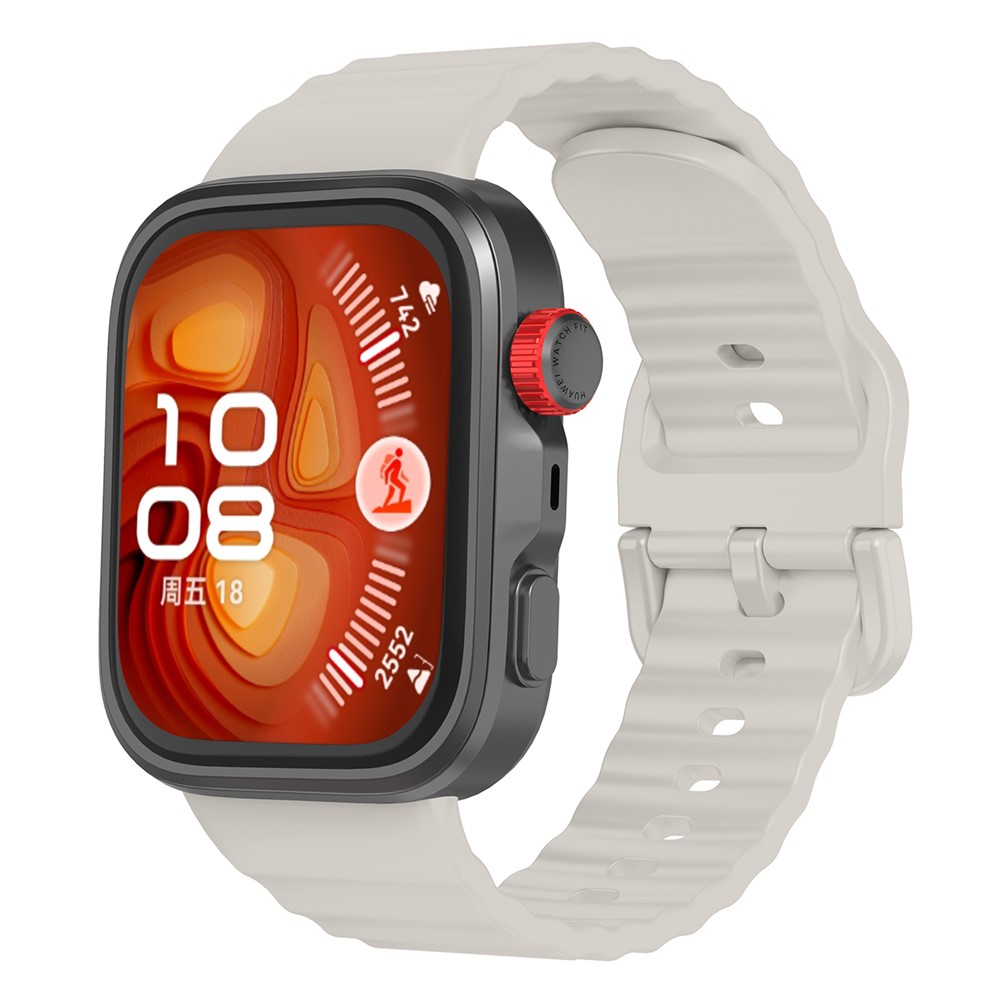 KALEBOL KALEBOL Huawei Watch Fit 4 Pro/4/3 Armband Wave Silikon Starlight - Teknikhallen.se