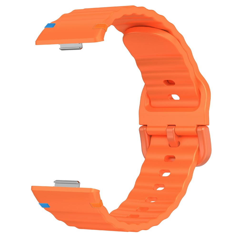  Huawei Watch Fit 4 Pro / 4 / 3 Klockarmband Wave Silikon Orange - Teknikhallen.se